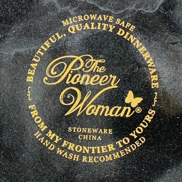 Pioneer Woman Soup Mug Black Gold Mercantile 1.5 cups 12 oz Ceramic Handle - Picture 6 of 7